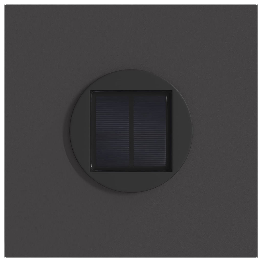 Solar LED Pathway Light 2 pcs Black Cold Rolled Steel