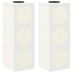 Solar LED Pathway Light 2 pcs White Cold Rolled Steel