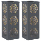 Solar LED Pathway Light 2 pcs Anthracite Cold Rolled Steel