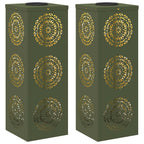 Solar LED Pathway Light 2 pcs Olive Green Cold Rolled Steel