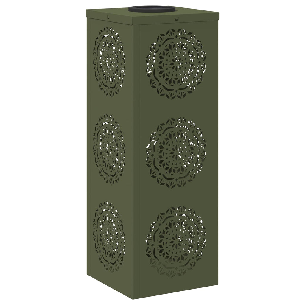 Solar LED Pathway Light 2 pcs Olive Green Cold Rolled Steel