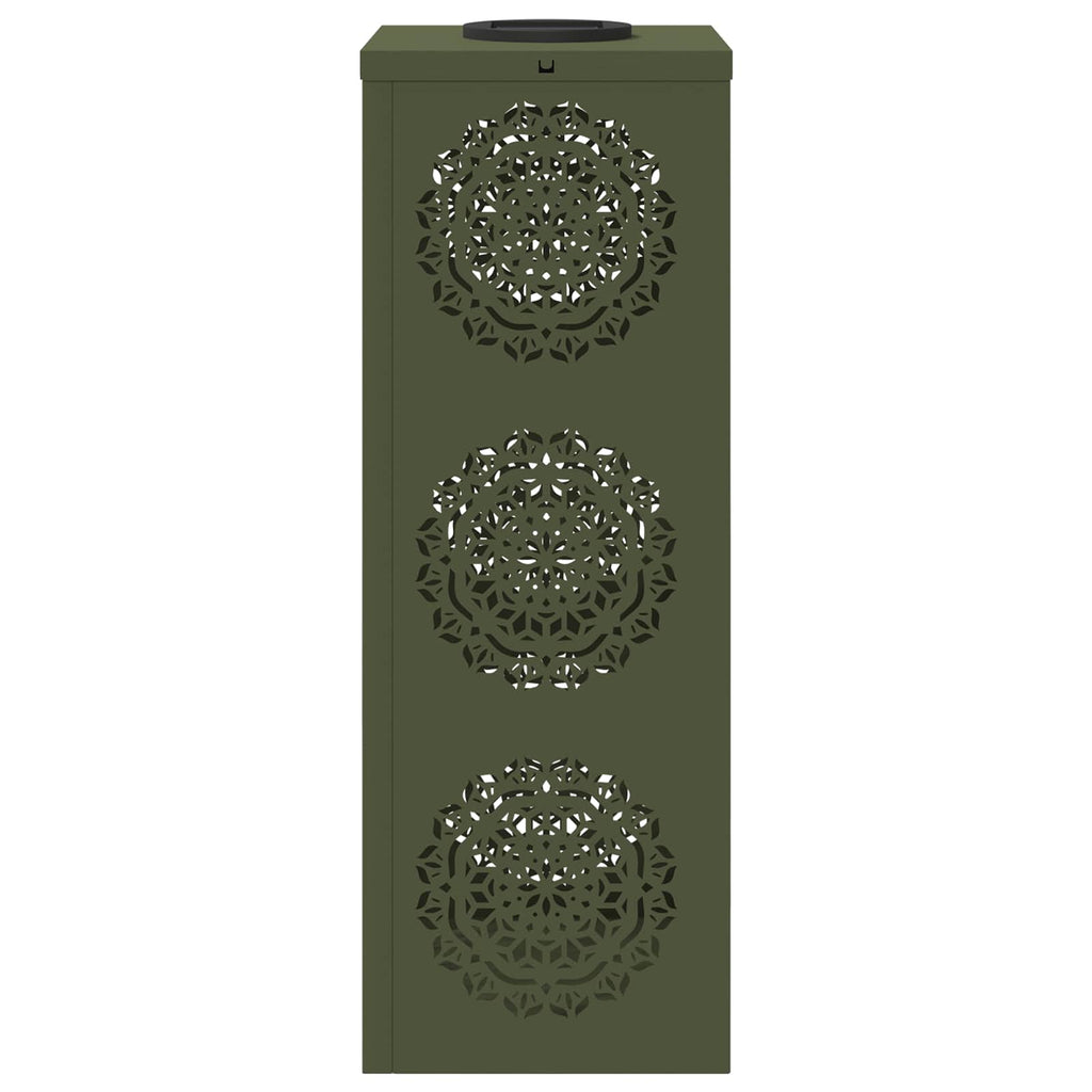 Solar LED Pathway Light 2 pcs Olive Green Cold Rolled Steel