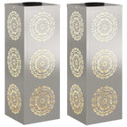 Solar LED Pathway Light 2 pcs Stainless Steel Stainless Steel