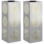 Solar LED Pathway Light 2 pcs Galvanized Galvanized