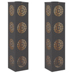 Solar LED Pathway Light 2 pcs Black Cold Rolled Steel