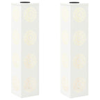 Solar LED Pathway Light 2 pcs White Cold Rolled Steel