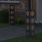 Solar LED Pathway Light 2 pcs Anthracite Cold Rolled Steel