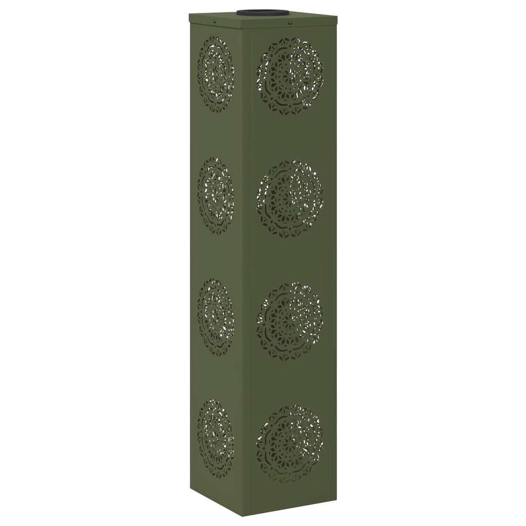 Solar LED Pathway Light 2 pcs Olive Green Cold Rolled Steel