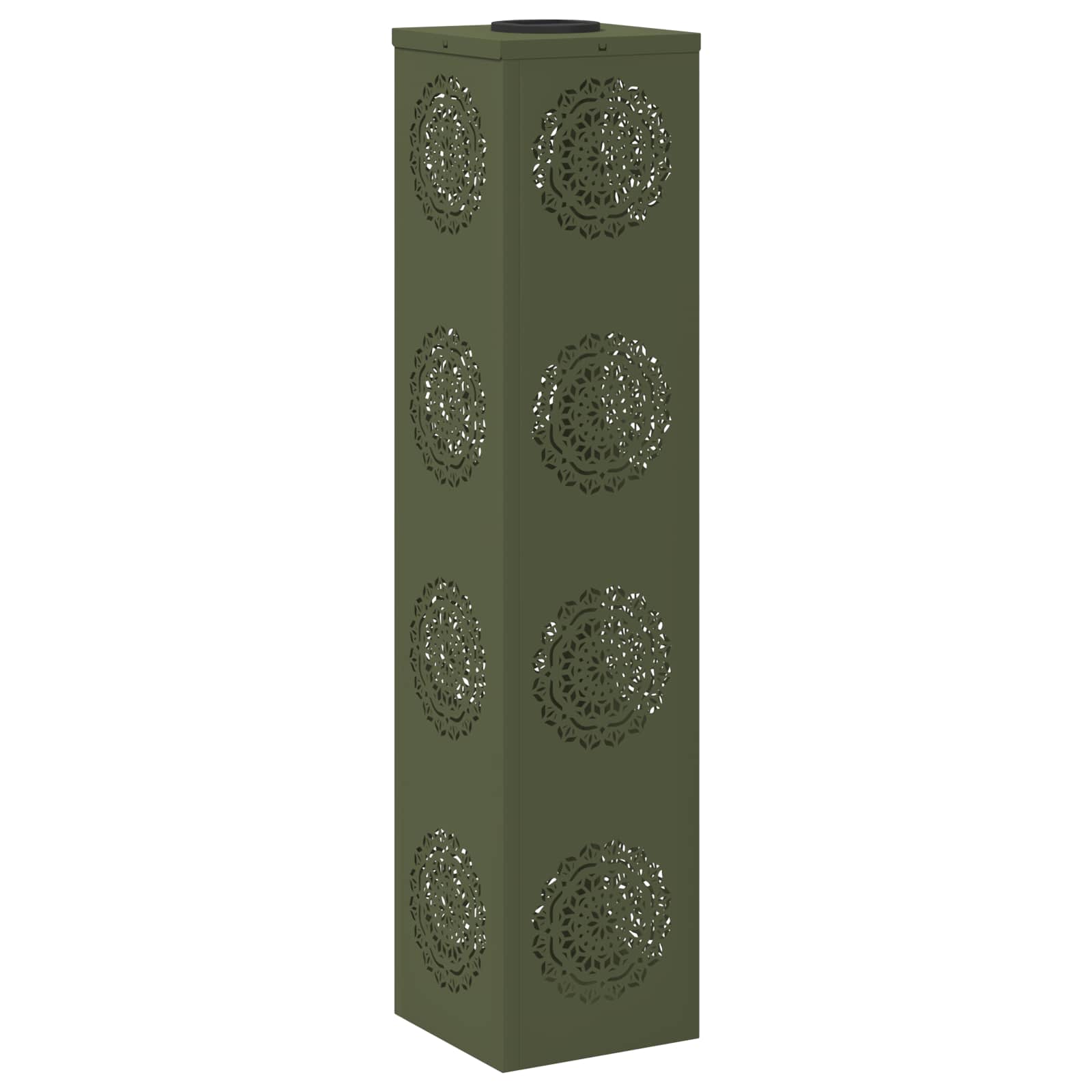 Solar LED Pathway Light 2 pcs Olive Green Cold Rolled Steel