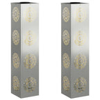 Solar LED Pathway Light 2 pcs Galvanized Galvanized