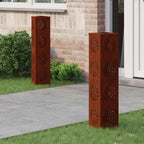 Solar LED Pathway Light 2 pcs Corten Steel Corten Steel