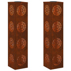 Solar LED Pathway Light 2 pcs Corten Steel Corten Steel