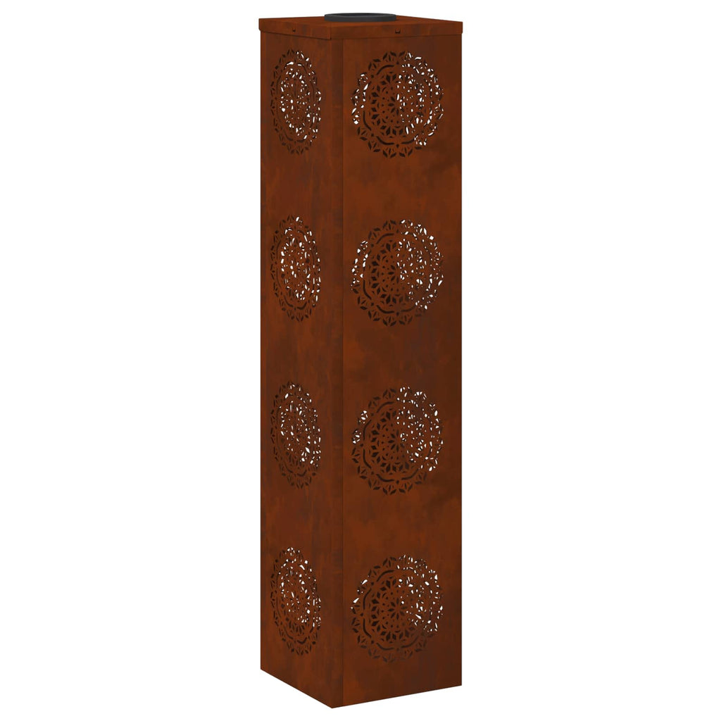 Solar LED Pathway Light 2 pcs Corten Steel Corten Steel