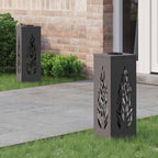 Solar LED Pathway Light 2 pcs Black Cold Rolled Steel