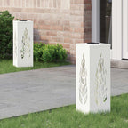 Solar LED Pathway Light 2 pcs White Cold Rolled Steel