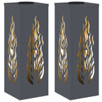 Solar LED Pathway Light 2 pcs Anthracite Cold Rolled Steel