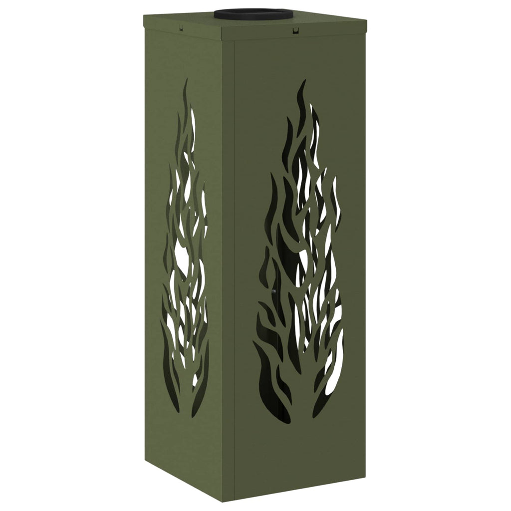 Solar LED Pathway Light 2 pcs Olive Green Cold Rolled Steel