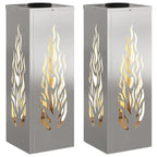 Solar LED Pathway Light 2 pcs Stainless Steel Stainless Steel