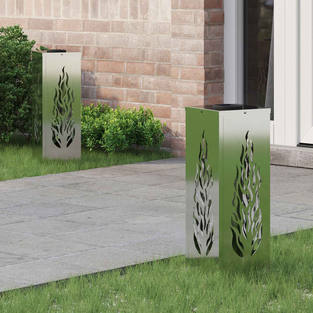 Solar LED Pathway Light 2 pcs Galvanized Galvanized