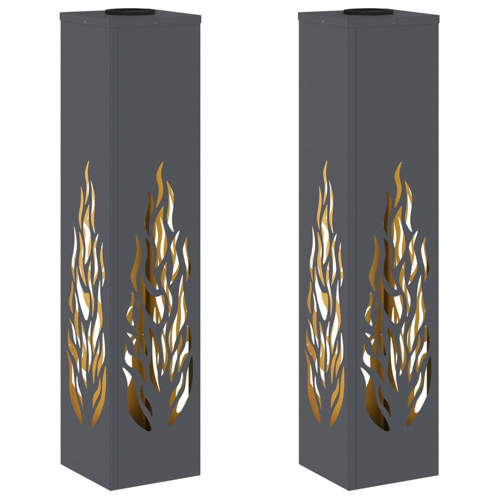 Solar LED Pathway Light 2 pcs Anthracite Cold Rolled Steel