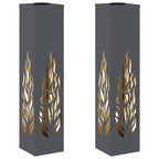 Solar LED Pathway Light 2 pcs Anthracite Cold Rolled Steel