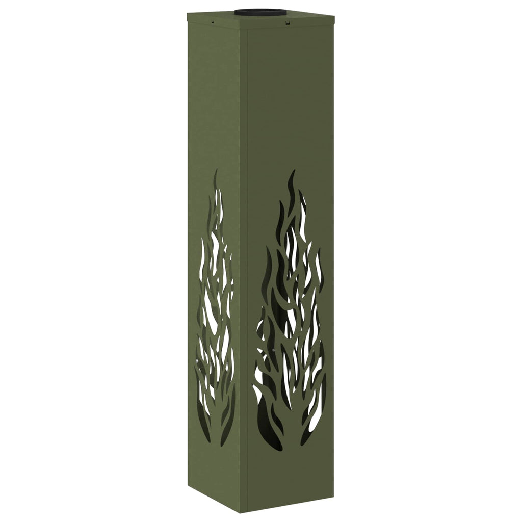 Solar LED Pathway Light 2 pcs Olive Green Cold Rolled Steel