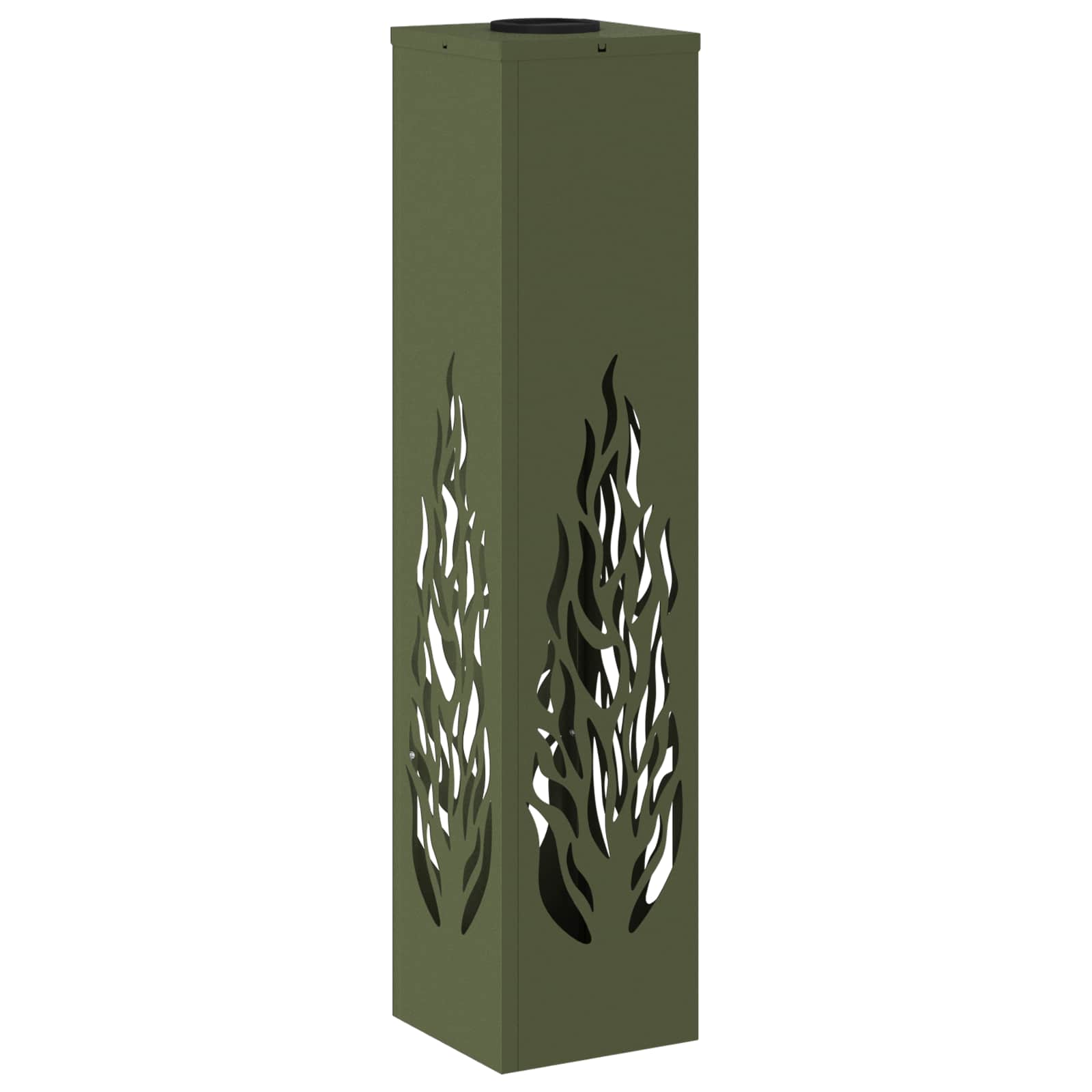 Solar LED Pathway Light 2 pcs Olive Green Cold Rolled Steel