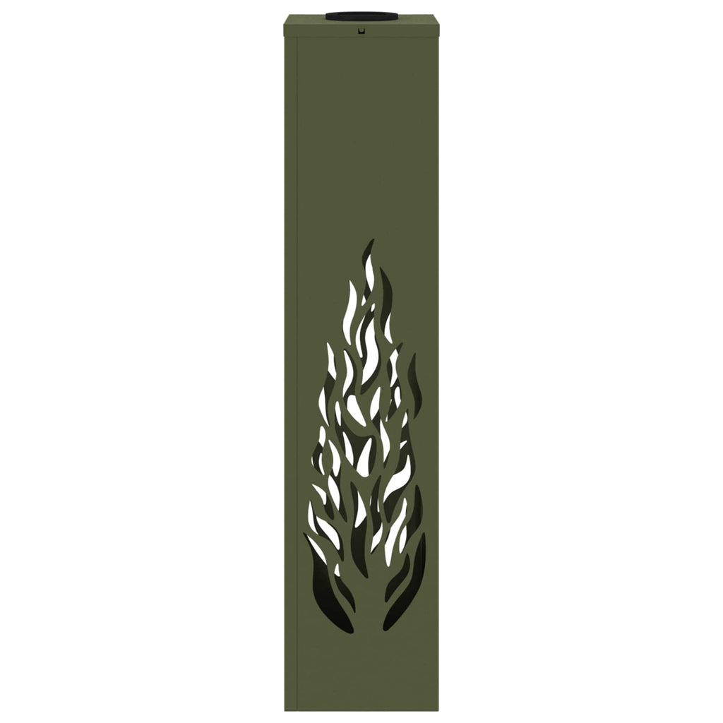 Solar LED Pathway Light 2 pcs Olive Green Cold Rolled Steel