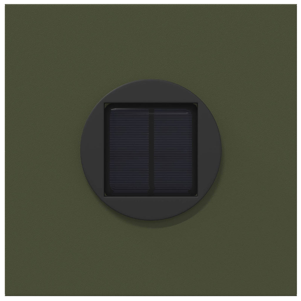 Solar LED Pathway Light 2 pcs Olive Green Cold Rolled Steel