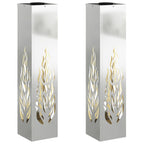 Solar LED Pathway Light 2 pcs Galvanized Galvanized