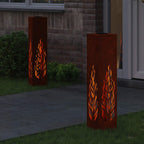Solar LED Pathway Light 2 pcs Corten Steel Corten Steel