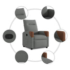 Recliner Chair Dark Grey 69 x 86 x 100 cm Fabric