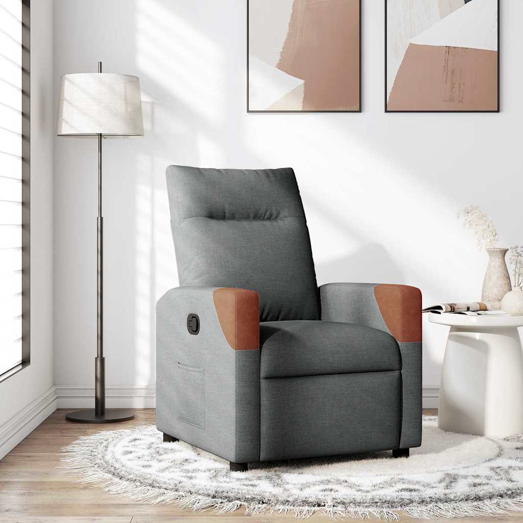 Recliner Chair Dark Grey 69 x 86 x 100 cm Fabric