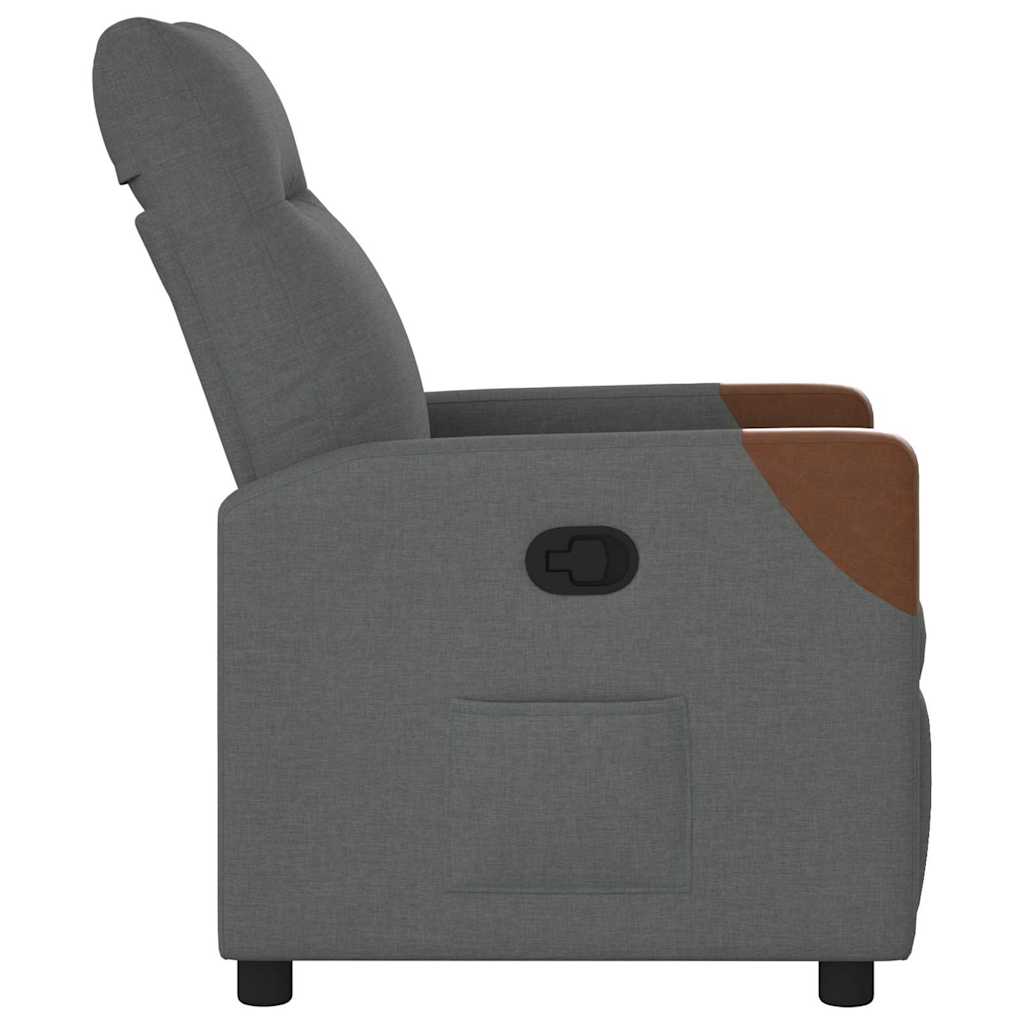 Recliner Chair Dark Grey 69 x 86 x 100 cm Fabric