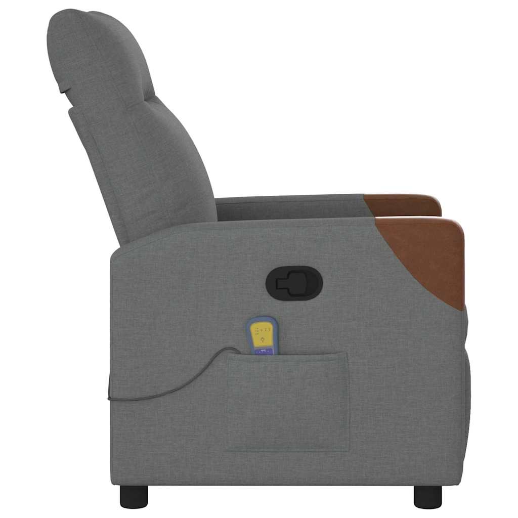 Massage Recliner Chair Dark grey 69 x 86 x 100 cm Fabric
