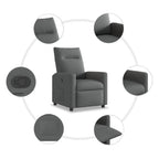 Recliner Chair Dark Grey 69 x 86 x 100 cm Fabric