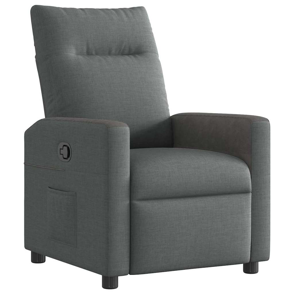 Recliner Chair Dark Grey 69 x 86 x 100 cm Fabric
