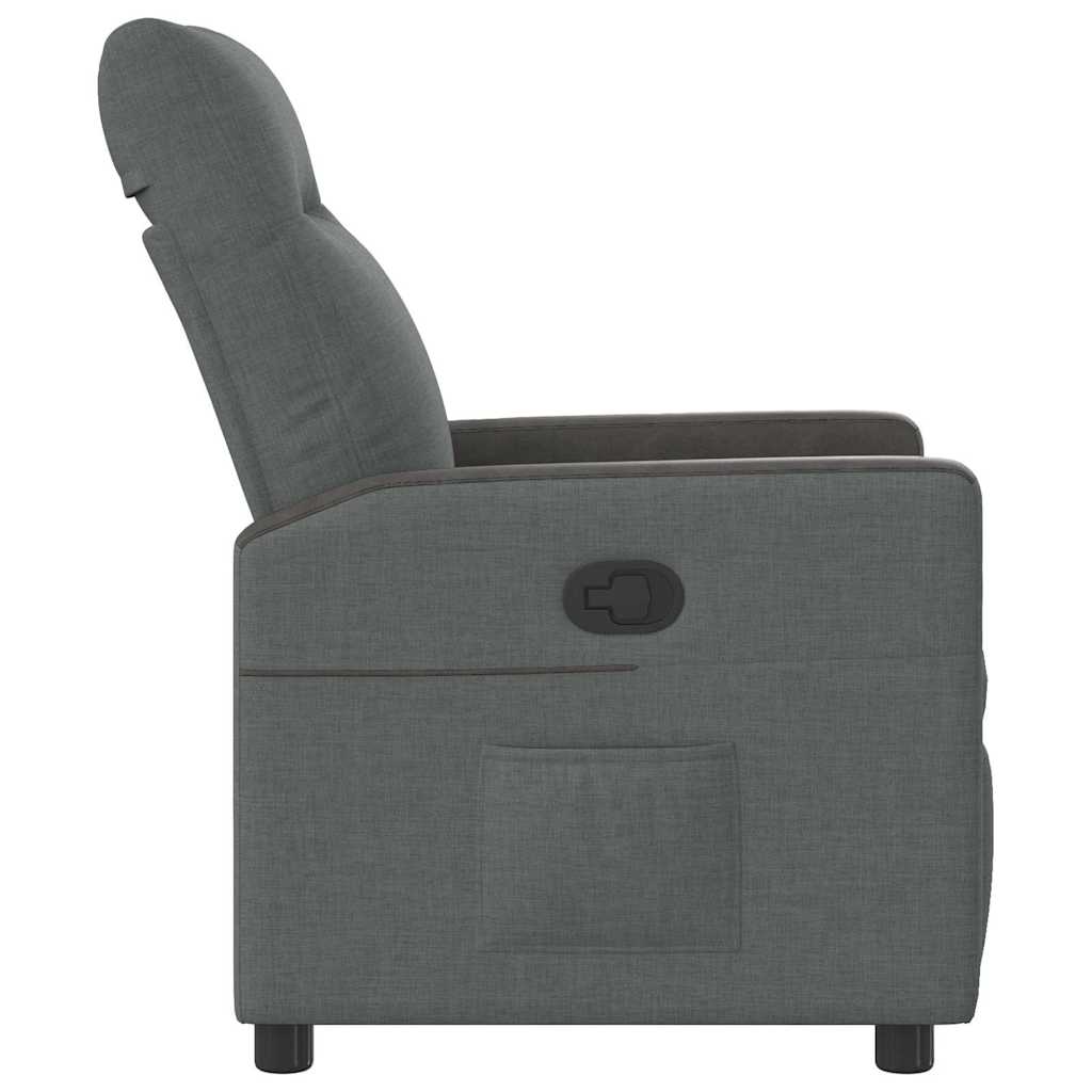 Recliner Chair Dark Grey 69 x 86 x 100 cm Fabric