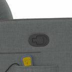 Massage Recliner Chair Dark Grey 69 x 86 x 100 cm Fabric