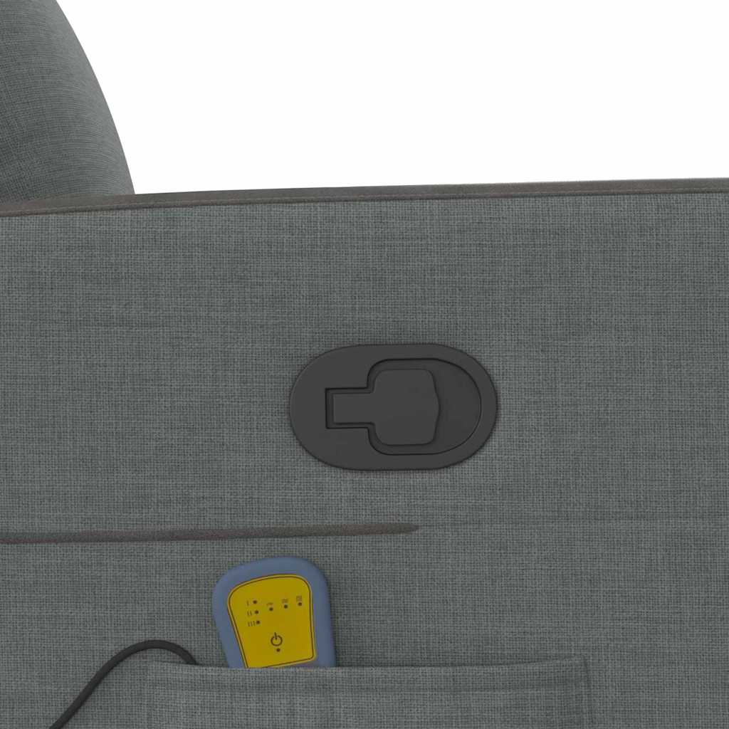 Massage Recliner Chair Dark Grey 69 x 86 x 100 cm Fabric