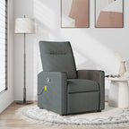 Massage Recliner Chair Dark Grey 69 x 86 x 100 cm Fabric