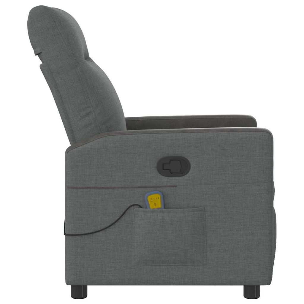 Massage Recliner Chair Dark Grey 69 x 86 x 100 cm Fabric