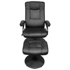 Recliner Chair Black 66.5 x 75 x 99 cm Faux leather