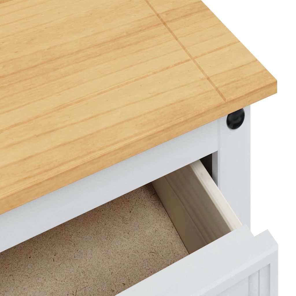 Storage Chests with Door White 112 x 40 x 75 cm Solid Pine Wood