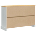 Storage Chests with Door White 112 x 40 x 75 cm Solid Pine Wood