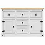 Storage Chests with Door White 112 x 40 x 75 cm Solid Pine Wood