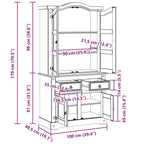 Sideboard with Drawer White 100 x 48.5 x 179 cm Solid Pine Wood