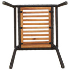 Garden Stacking Chairs 4 pcs Brown and Black