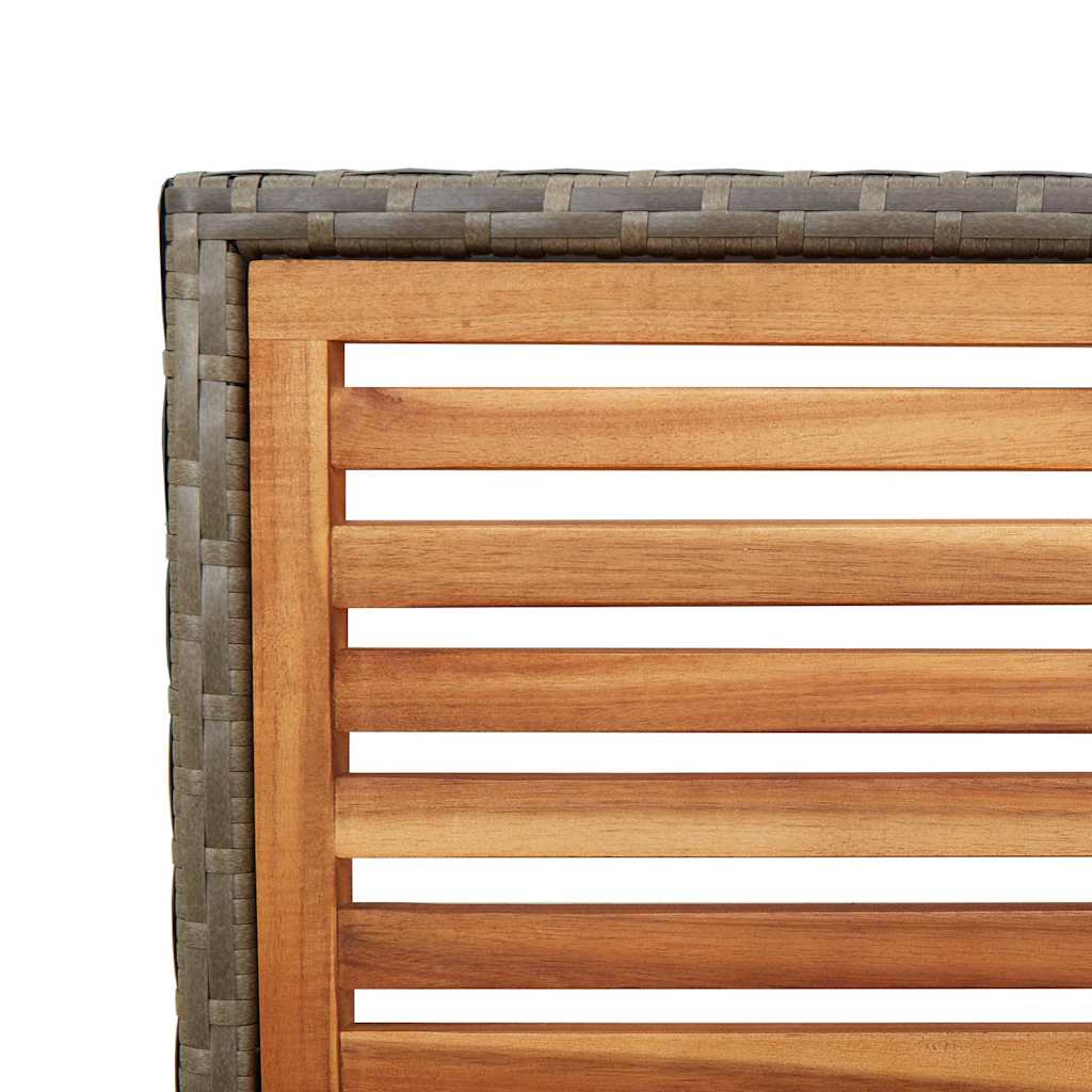 Garden Stacking Chairs 4 pcs Brown and Grey