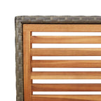 Garden Stacking Chairs 4 pcs Brown and Grey